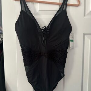 BECCA Black Swimsuit with Lace Details